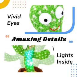 Dancing Talking Cactus Plush Toy, Wriggle, Singing, Repeats What You Say-918-image-63