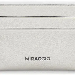 miraggio Men & Women Casual White Artificial Leather Card Holder-picture-9
