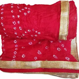Silk Blend Printed Red Women Dupatta-image-129
