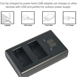 Camstuffs DMW BLC12 dual Fast USB type 'c' with LCD display Camera Battery Charger image 5
