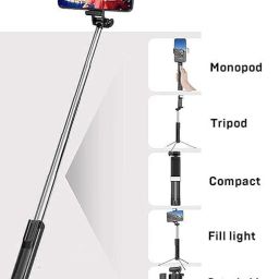 Pharaoh Extra Long Selfie stick 170cm Y17 Selfie Stick Tripod Flash included & many features Bluetooth Selfie Stick-image-6