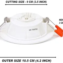 dhija 10 watt 7 Color in 1 Conceal Down Light 4 Pcs Ceiling Light Ceiling Lamp image 3