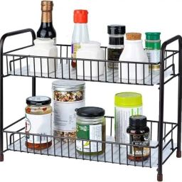 Containers Kitchen Rack Containers Kitchen Rack Iron 2-Tier Kitchen Spice Rack Organizer Space Saving Iron-image-58