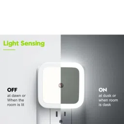 TurboBuilt Square Motion Sensor LED Night Light – Auto On/Off, Plug-In, Energy Saving Motion Sensor Light image 2