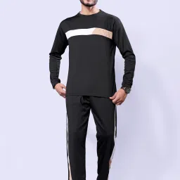 Men Night Suit Set Black Printed-image-52