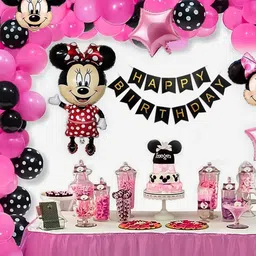 Special You Pink & Black 65 Pieces Balloons & Cloud Foil Balloons With Birthday Banner-image-12