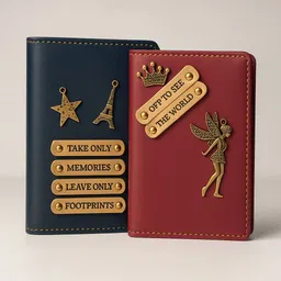 celed Men & Women Travel Blue, Red Genuine Leather Document Holder-picture-41