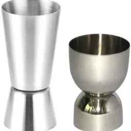 2 PC Stainless Steel Double Sided Bar Set Cocktail Peg Measuring 30/60 Jigger Shot Drink Spirit Measure Cup Bar Accessories Bar Tools 2 - Piece Bar Set-image-23