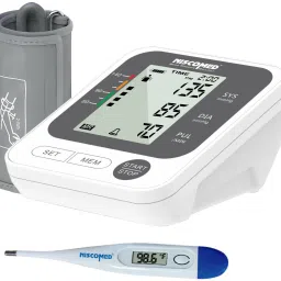 NISCOMED Digital Blood pressure monitor large LCD display with Digital Thermometer PW-215 Fully Automatic Digital Blood pressure Monitor Bp Monitor-3