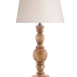 Homesake Off-White & Brown Solid Contemporary Bedside Standard Table Lamp with Shade image 4