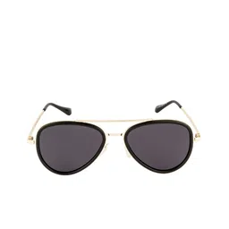 Ted Smith Unisex Grey Lens & Black Aviator Sunglasses with Polarised Lens image 3