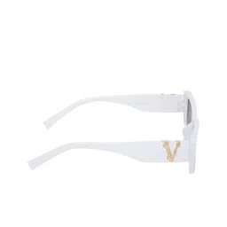 ALIGATORR Unisex Grey Lens & White Square Sunglasses with UV Protected Lens image 4