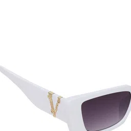 ALIGATORR Unisex Grey Lens & White Square Sunglasses with UV Protected Lens image 3
