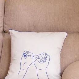 BandBox White & Blue Square Cushion Covers-13