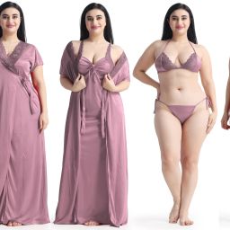 Women Nighty with Robe-image-25
