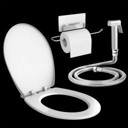 Polypropylene, Brass, Stainless Steel Toilet Seat Cover-11