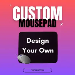 Stubborn Thread Printed Mouse Pad, Non-Slip, Anti-Skid, Splash-Proof, Home & Office ASX1907 Non Slip Base Mousepad image 2