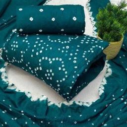Unstitched Cotton Blend Suit Fabric Dyed, Printed-image-2