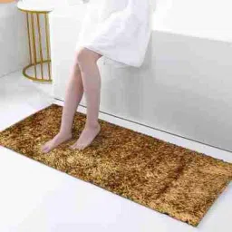 Gold Polyester Area Rug-7