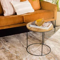obeetee Beige Viscose and Wool Abstract 6 ft x 9 ft Hand Tufted Carpet-picture-11