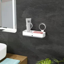 Soap Holder For Bathroom, Non-Drill Wall Mount Magic Sticker Self Adhesive-image-39