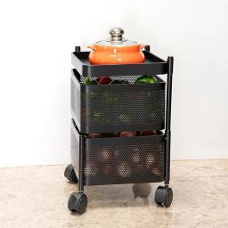 Metal Mesh Storage Organizer Trolley Stainless Steel Kitchen Trolley-image-61