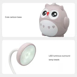wishkey Cartoon Owl-Shape USB Rechargeable LED Desk Lamp with Adjustable Brightness Mode Study Lamp image 3