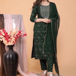 Women Viscose Rayon Kurta Pant Set-image-48