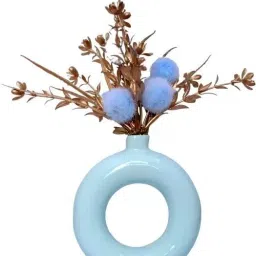 Donut Shape Ceramic Vase Traditional Luxury vase Home Office Living Room DecoreG Ceramic Vase-image-4