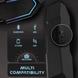 SnapUp Boom Edge Non Stop Music TYPE C BOOM Sound Multi-Compatibility RGB TWS Feature 16 W Bluetooth Party Speaker image 2