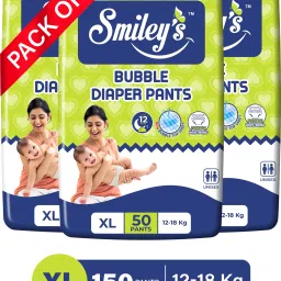 Smiley's XL Size Bubble Baby Diaper Pants| Elastic Waistband| 12-18 kg - XL-image-35
