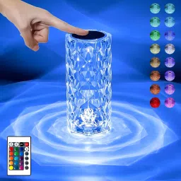 Crystal Rose Diamond 16 Color Changing Decorative Light Table Lamp-image-58