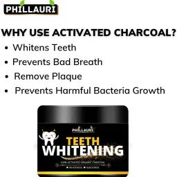 phillauri Activated Charcoal Powder with Mild Whitening Foam Paste – Combo Pack for Daily Teeth Use image 4