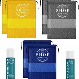 THE SHOE COMPANY Shoe Bag 6 Set with Yellow Black Grey Spray 50ML & Deodorizer 50ML Cleaner-image-72
