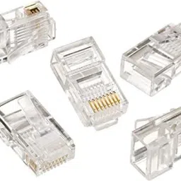 RAREGEAR RJ45 Cat5 Cat5e CAT6 Pass Through Transparent Connectors (Cat6 5 pcs pack) Network Interface Card-40