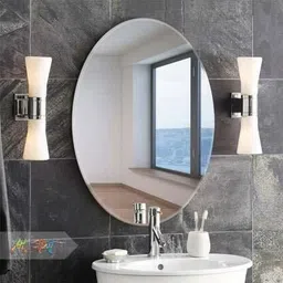 prince art 18x24 Inch Wall Decor Plain Mirror Glass for Home, Bedroom, Living Room HD54 Bathroom Mirror-picture-1