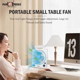 pick ur needs Rechargeable Portable Mini Table Fan 2 Mode LED Tube Light With USB Charging 4 hrs Lantern Emergency Light image 5