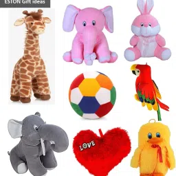 Combo Of ( Unicorn, Kitty, Penguin, Rabbit, Pikachu, White Elephant, Parrot, Balloon Teddy, Cap Teddy, Heart Pillow) Soft and Stuffed Toys for Birthday Gift for Girls/Wife, Boyfriend/Husband, Soft Toys Wedding/Anniversary Gift for Couple Special, Baby Toys Gift Items- 30 cm-21