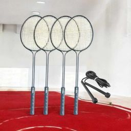 Scratchless A-200 Badminton Racquets set Of 4 With Rope Badminton Kit-image-44