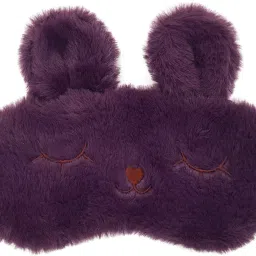 Fur Bunny Purple Sleeping Eye Mask for Insomnia, Meditation, Puffy Eyes and Dark Circles-image-16