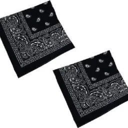 Red Ballons Pack Of 2 Pcs Black Double Side Printed Multifunctional Handkerchief ["Black"] Handkerchief-image-13
