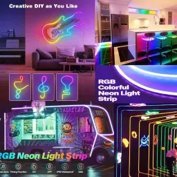 Shivay Creation 5 Meter RGB Neon Strip Lights with Mobile App and Remote Controlled Light Strip image 5