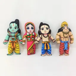 Ram Parivaar Soft Toy Ram Family Soft Toy Ram Darbar Soft Toy Set : 8 inch- 7.8 inch-38