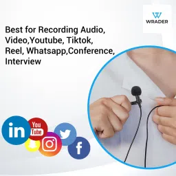 wrader Collar Microphone for Youtube with Easy Clip on System Perfect for Voice Recording / Youtube / Interview / Video Conference / Podcast / Voice Dictation Microphone image 3