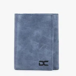 Dezire Crafts Men Blue Textured Tri-Fold Three Fold Wallet-12