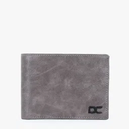 Dezire Crafts Men Grey Textured Cut Work PU Two Fold Wallet-picture-33