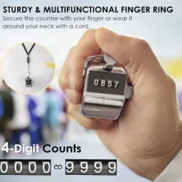ml enterprises 4 Digits Hand Held Tally Counter Numbers Clicker Analog Tally Counter Analog Tally Counter image 3