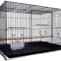 2 Feet Black Birds Cage With Side Opening for Breeding Box, Suitable for Small Love Birds , Finches and Cannaries Bird House-11