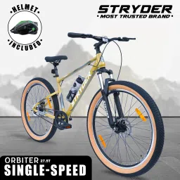 Orbiter 27.5" Single Speed Bicycle with Helmet - 27.5 T (inch) Mountain Cycle-image-19