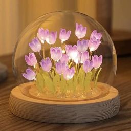 3D Crystal Night Table Study Lamp With Wooden Base & USB Decoration Lamp Table Lamp-image-77